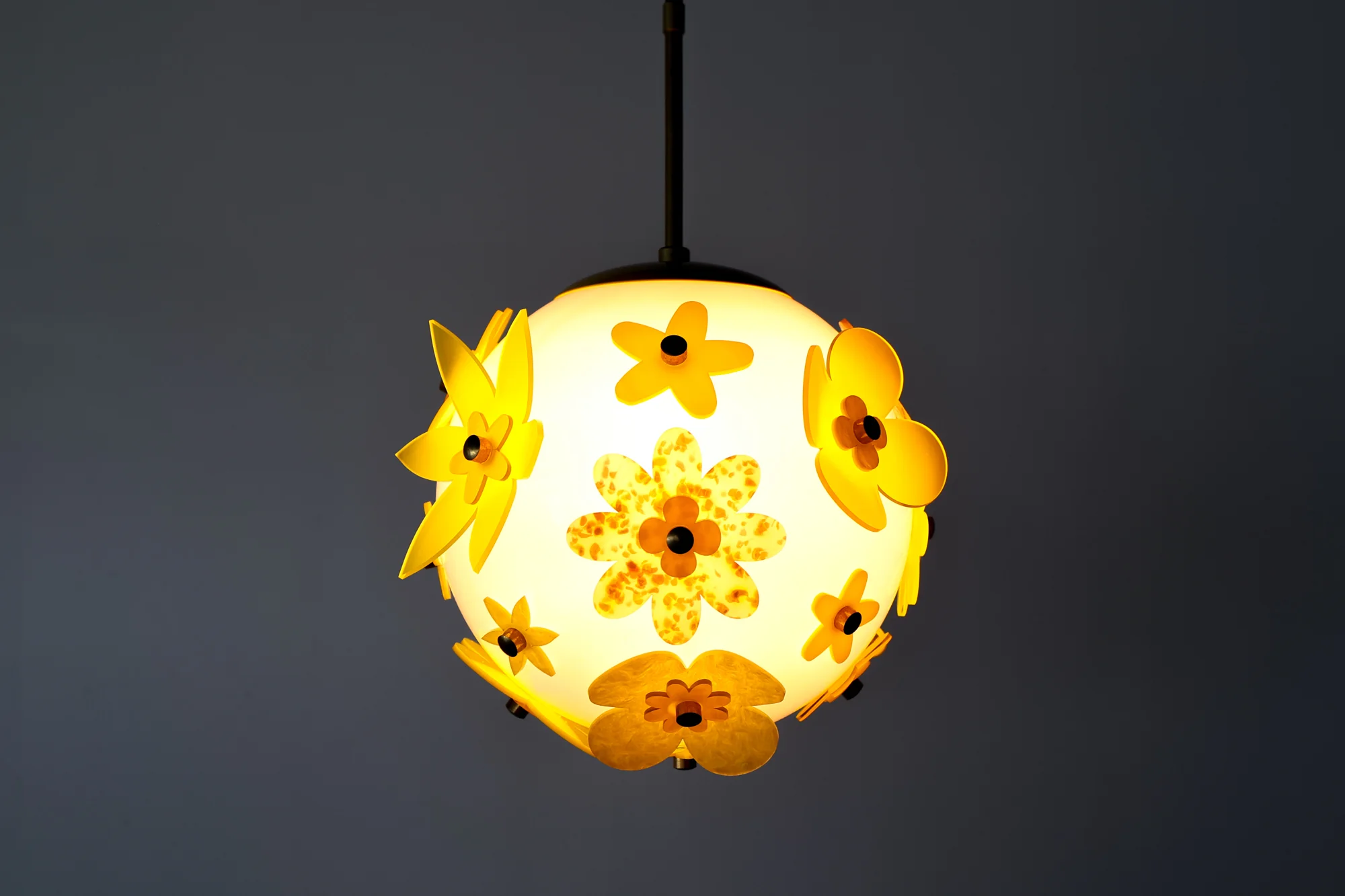 Yellow Blossom Globe Chandelier — One of a Kind - Image 15