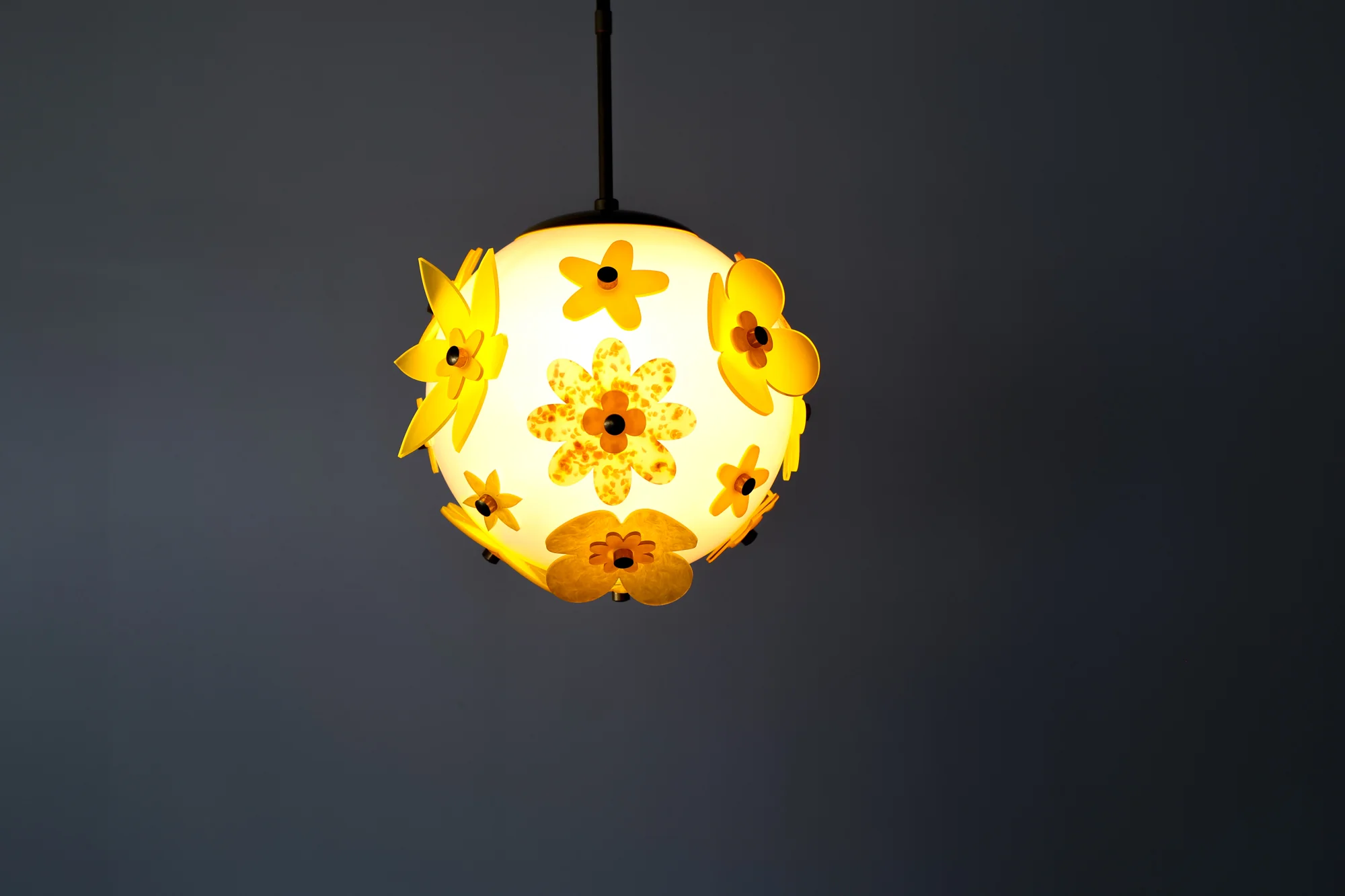 Yellow Blossom Globe Chandelier — One of a Kind - Image 16