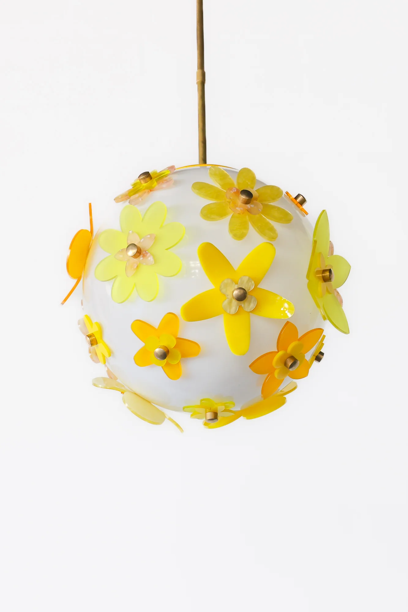 Yellow Blossom Globe Chandelier — One of a Kind - Image 2