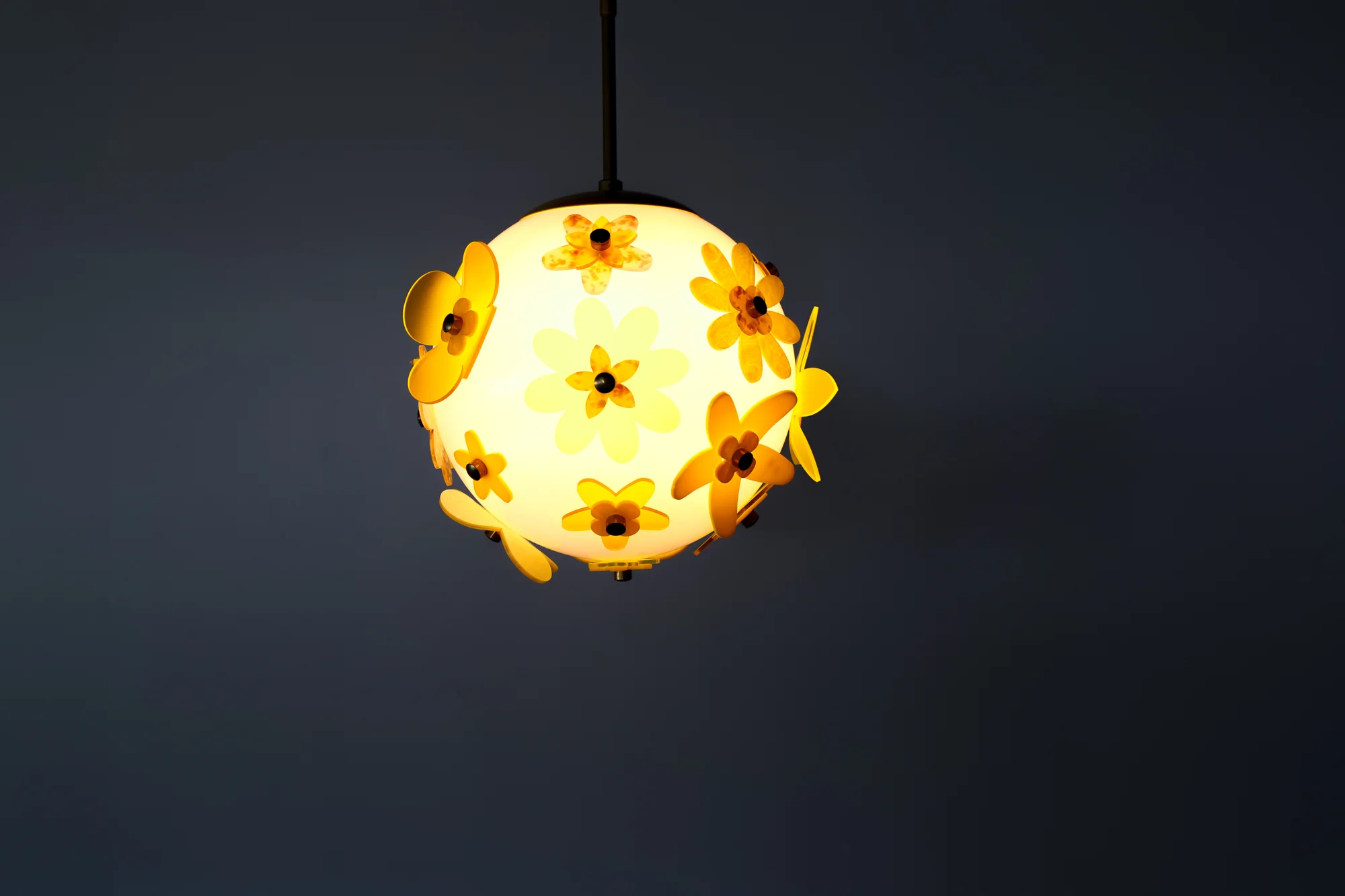 Yellow Blossom Globe Chandelier — One of a Kind - Image 3