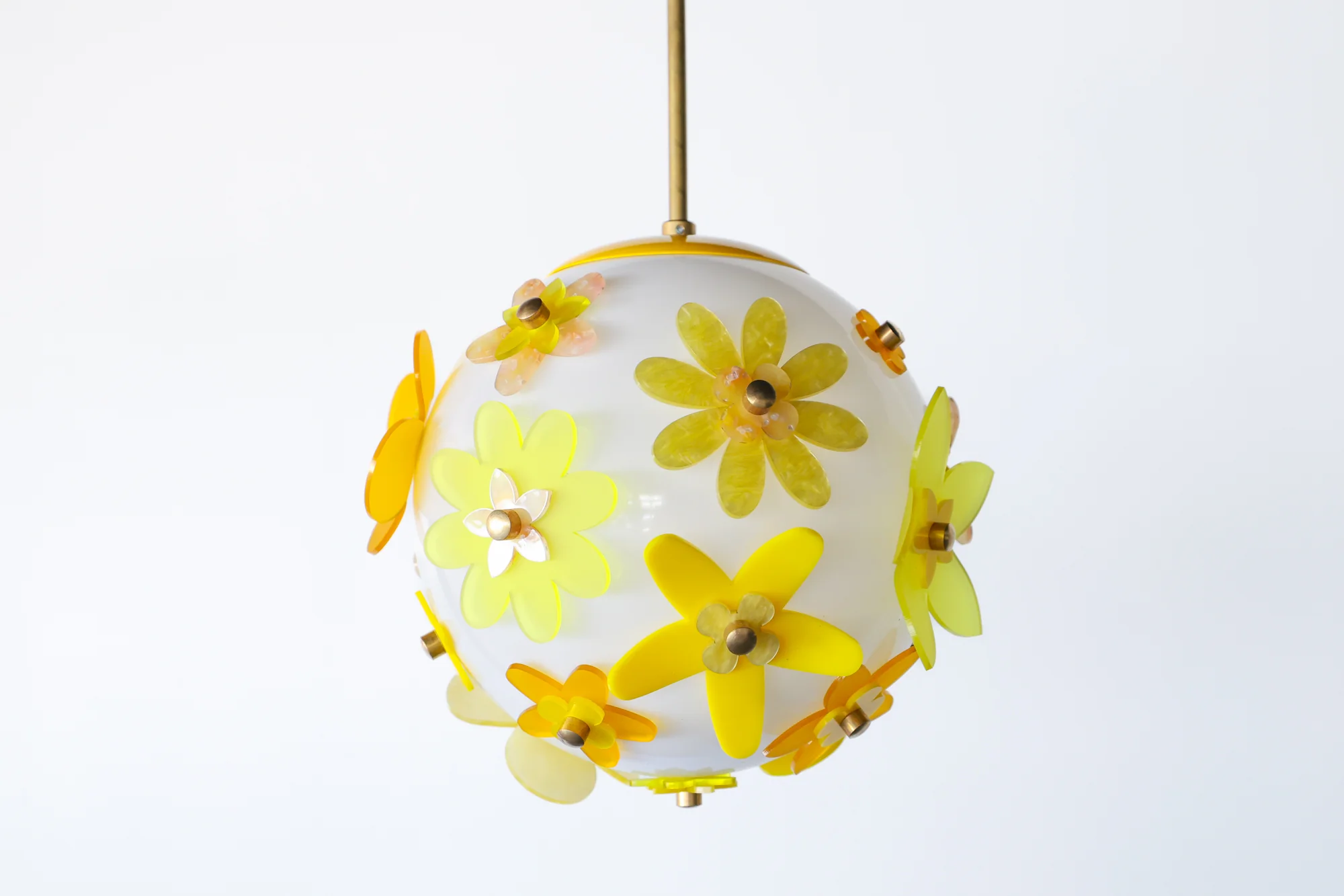 Yellow Blossom Globe Chandelier — One of a Kind - Image 4