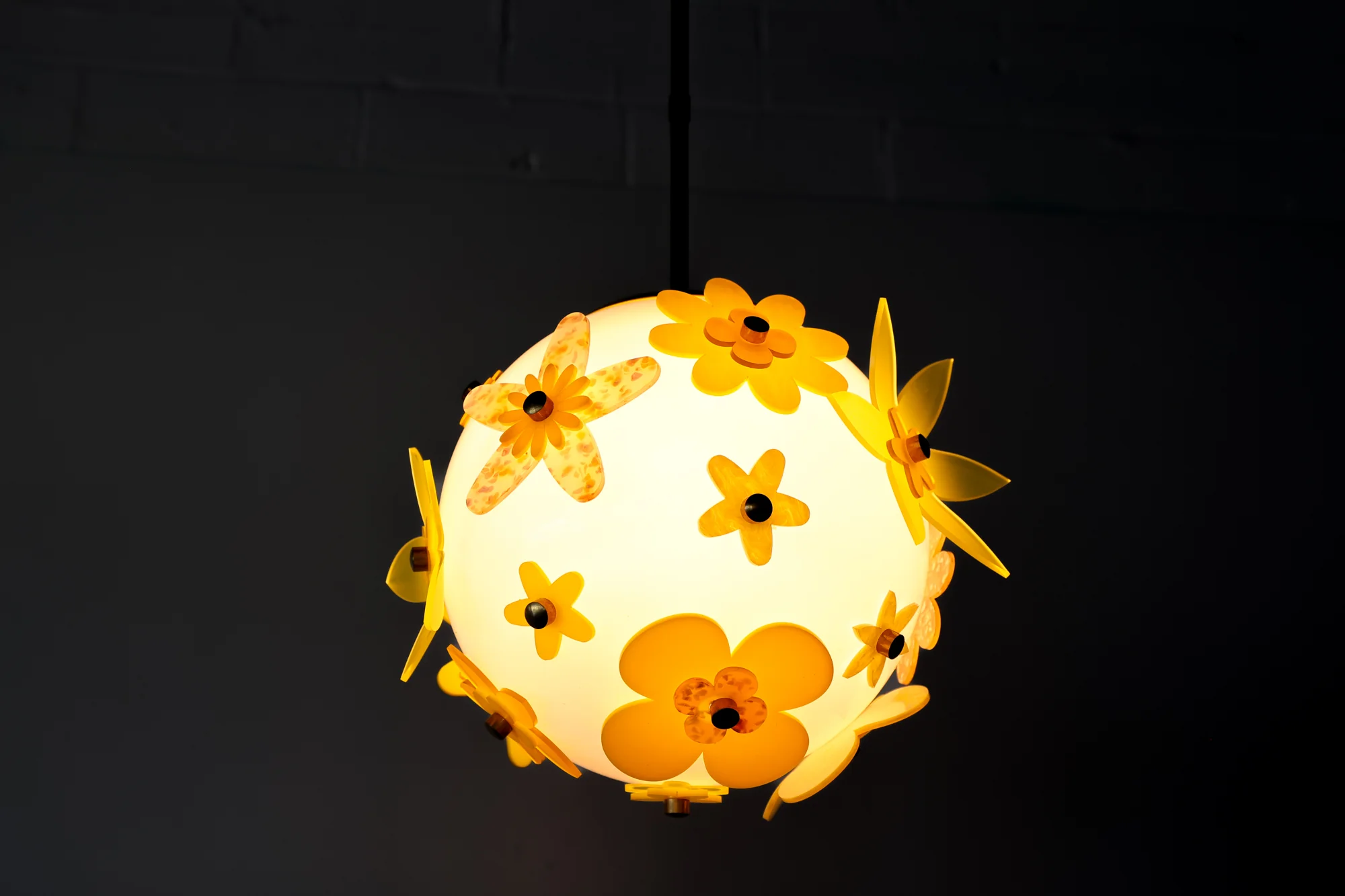 Yellow Blossom Globe Chandelier — One of a Kind - Image 5