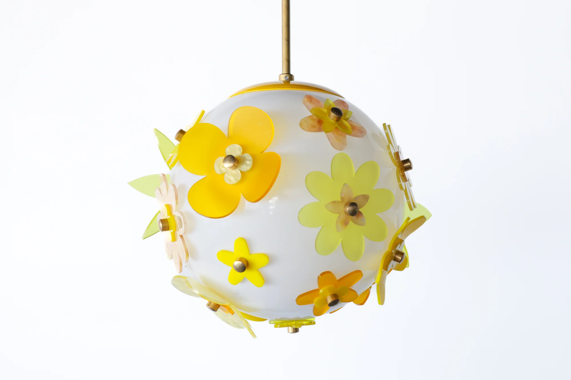Yellow Blossom Globe Chandelier — One of a Kind - Image 6