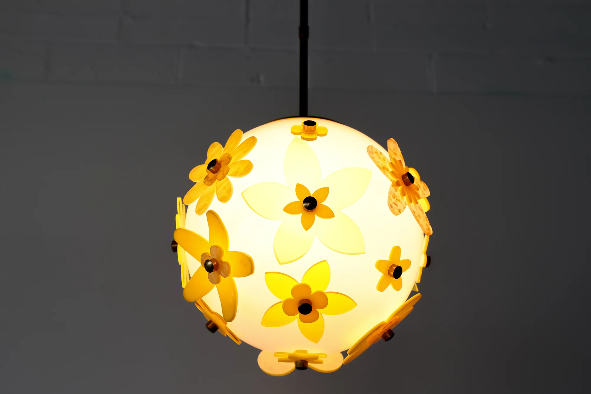 Yellow Blossom Globe Chandelier — One of a Kind - Image 7