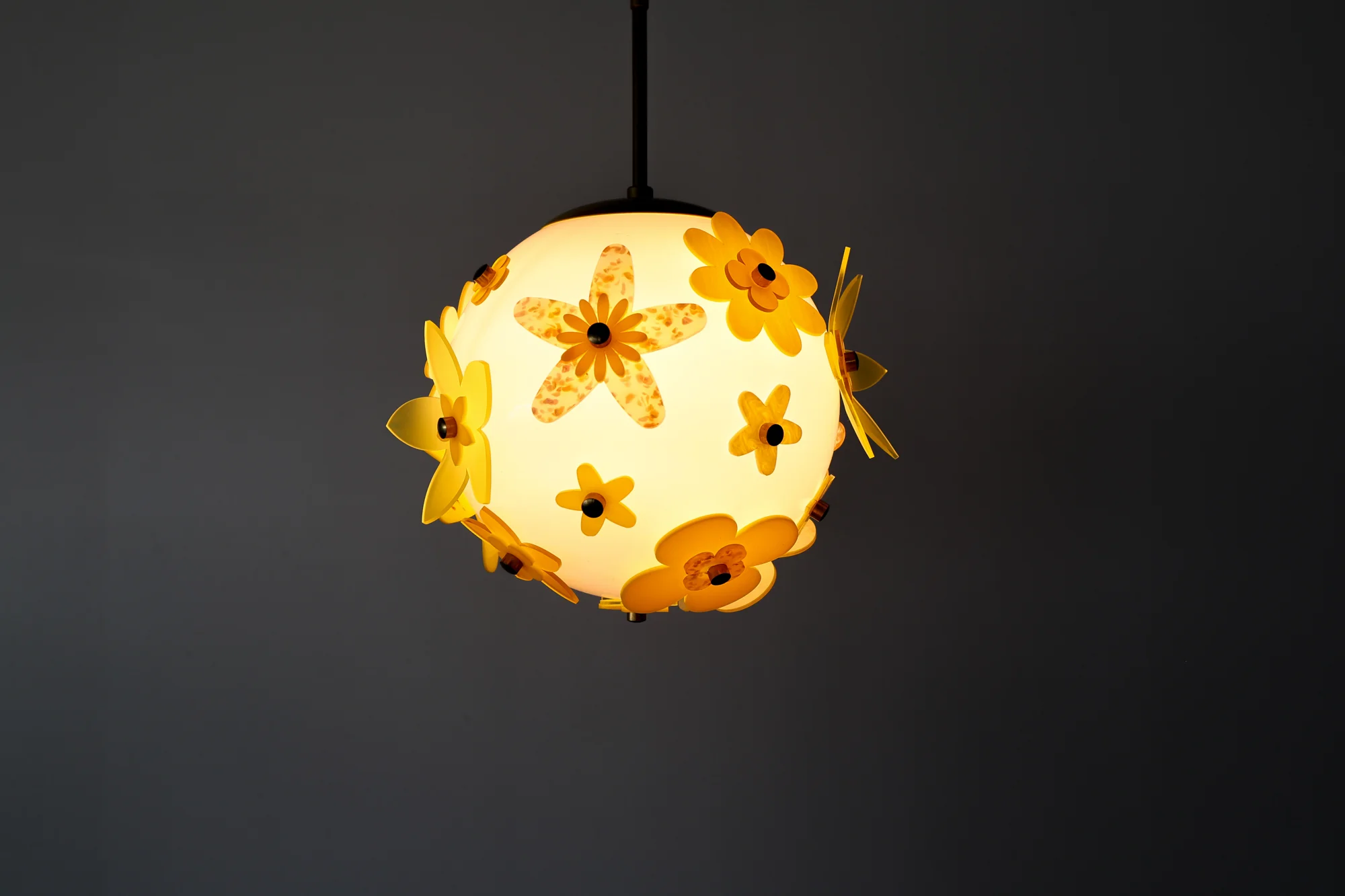 Yellow Blossom Globe Chandelier — One of a Kind - Image 9